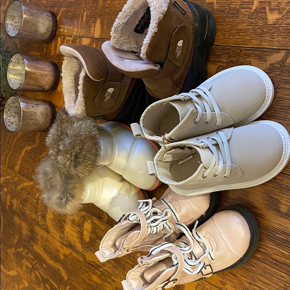 Toddler winter shoes/boots size 4.5-7.  Lot of 5 including Northface!